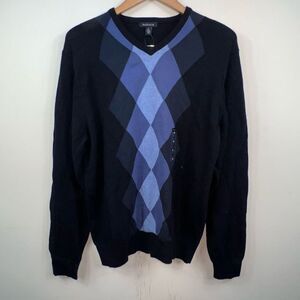 Van Heusen V-Neck Sweater Blue Marine Corp